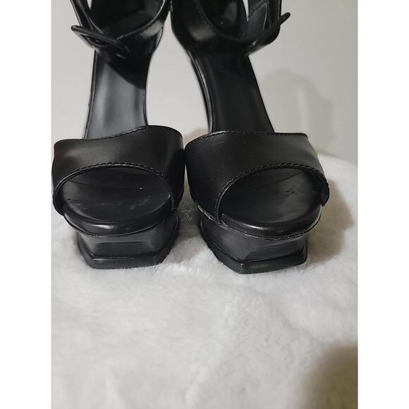 Yves Saint Laurent Platform Black Sandals Size 36.5/US 6.5 Heels - Picture 14 of 14